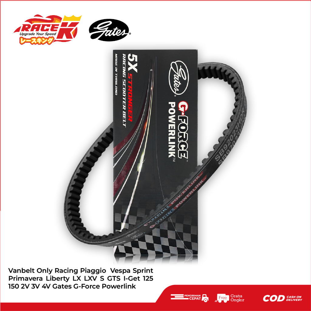 Gates G-Force Vanbelt V-Belt Racing Vespa Matic Sprint S LX Primavera GTS LXV Liberty IGET Fly 150 1