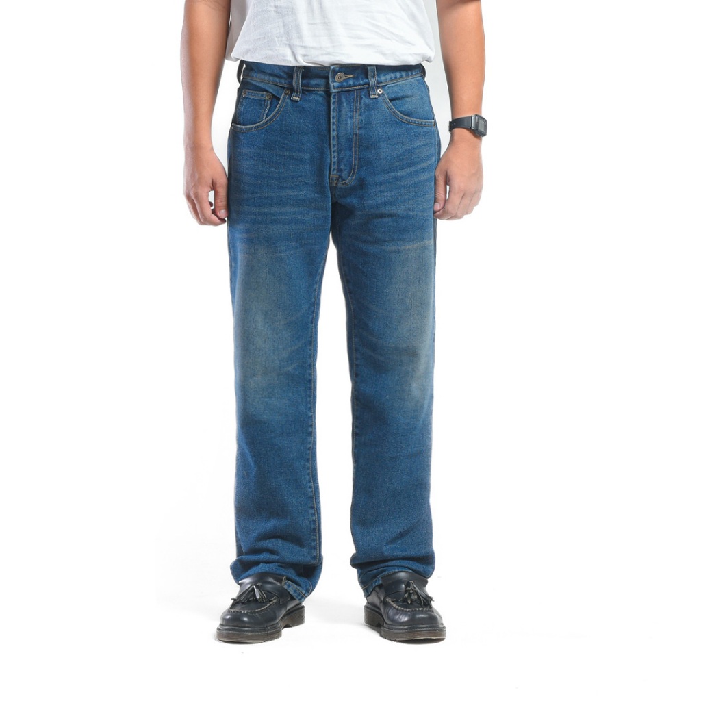 Wizzie - Izuru Denim Washed - Celana Jeans Pria / Celana Jeans Panjang / Celana Denim pria 14 oz