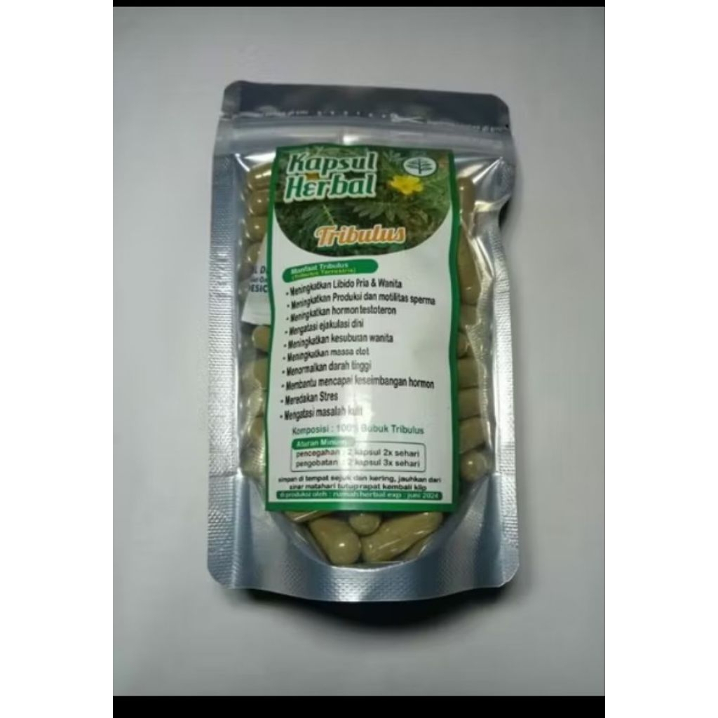

kapsul tribulus 1pack 100butir/tribulus kapsul isi 100butir