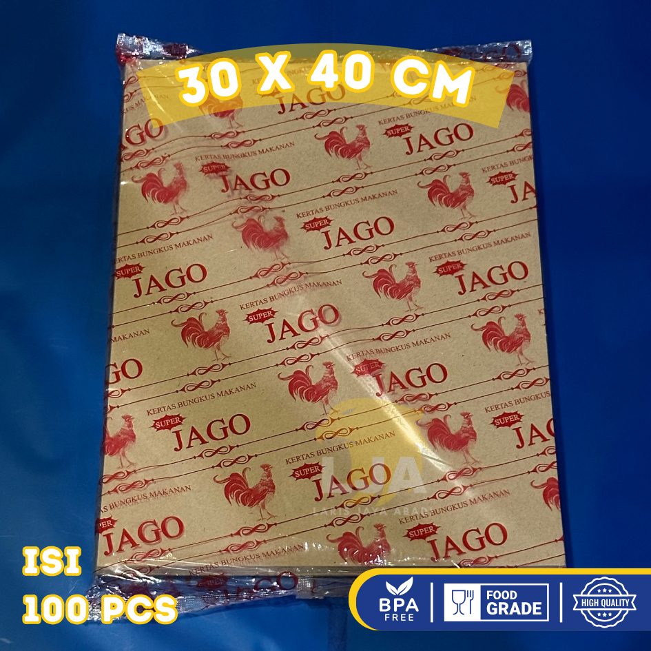 [100lbr] Kertas Nasi Coklat 30x40 untuk Nasi Uduk / Pecel / Nasi Bungkus