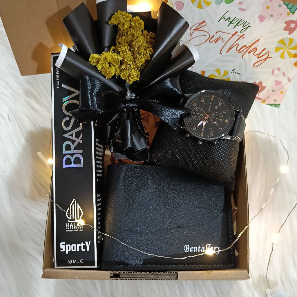 Kado pria cowok paket jam tangan hampers man