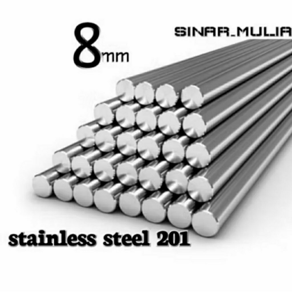 as stainless diameter 8mm x 100cm | as stainless 201
