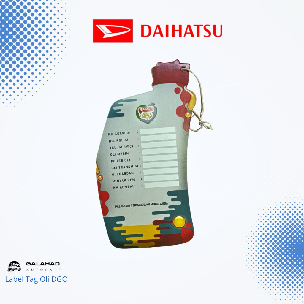 Label Oli Daihatsu Genuine Oil