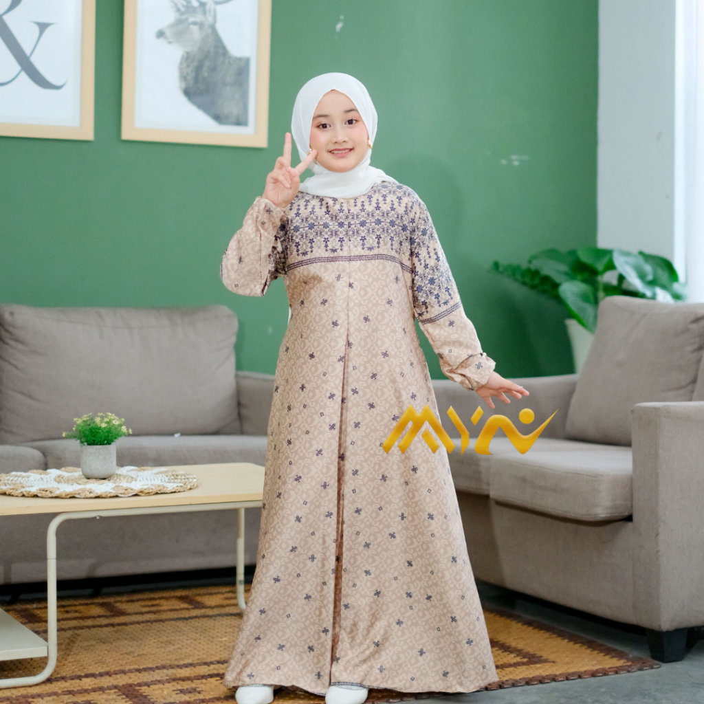 Baju gamis anak prempuan armani silk premium seragaman keluarga suami istri dan anak bisa