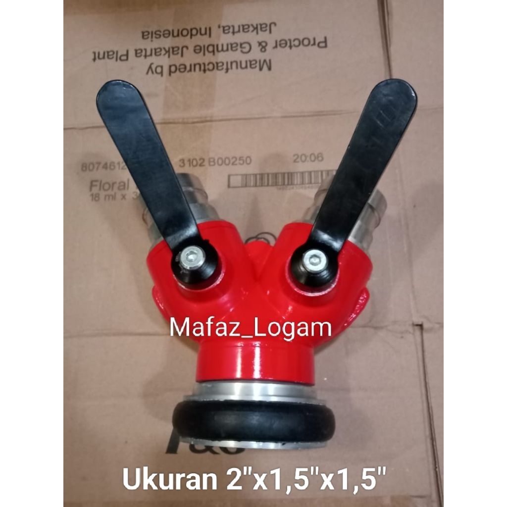 Y connection Cabang Pemadam ukuran 2"x1,5"x1,5"