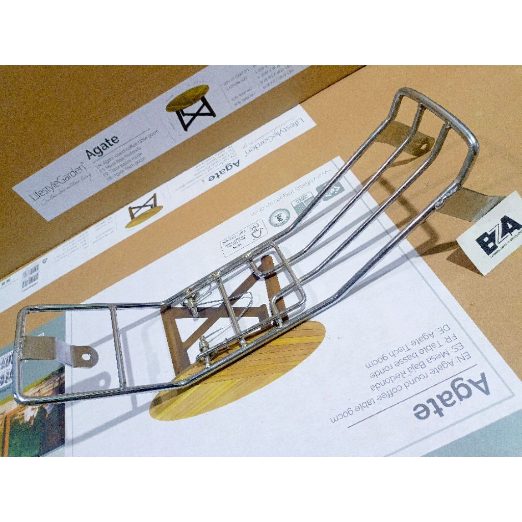 bagasi tengah Grand Astrea dudukan bagasi depan jepit besi chome