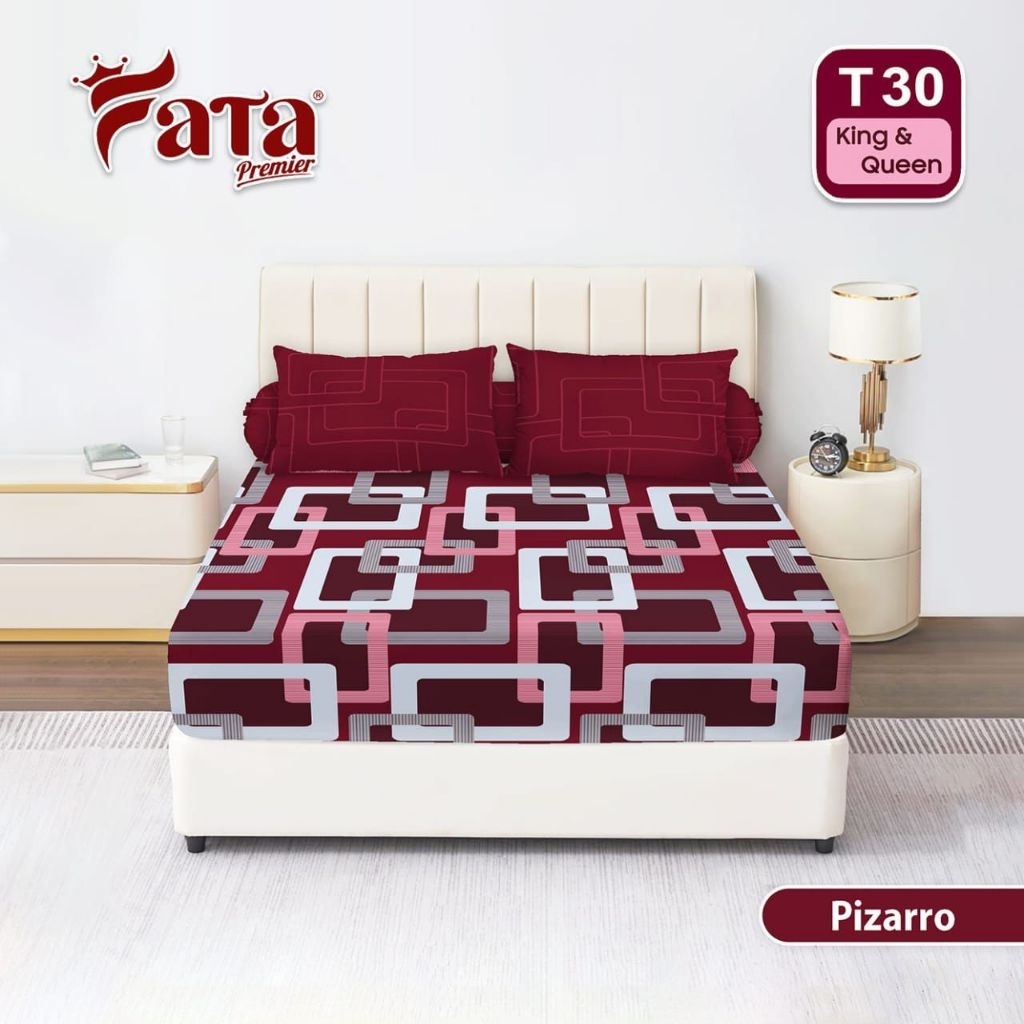 FATA - Sprei Minimalis Pizaro Tinggi 30 Ukuran King 180x200 / Queen 160x200