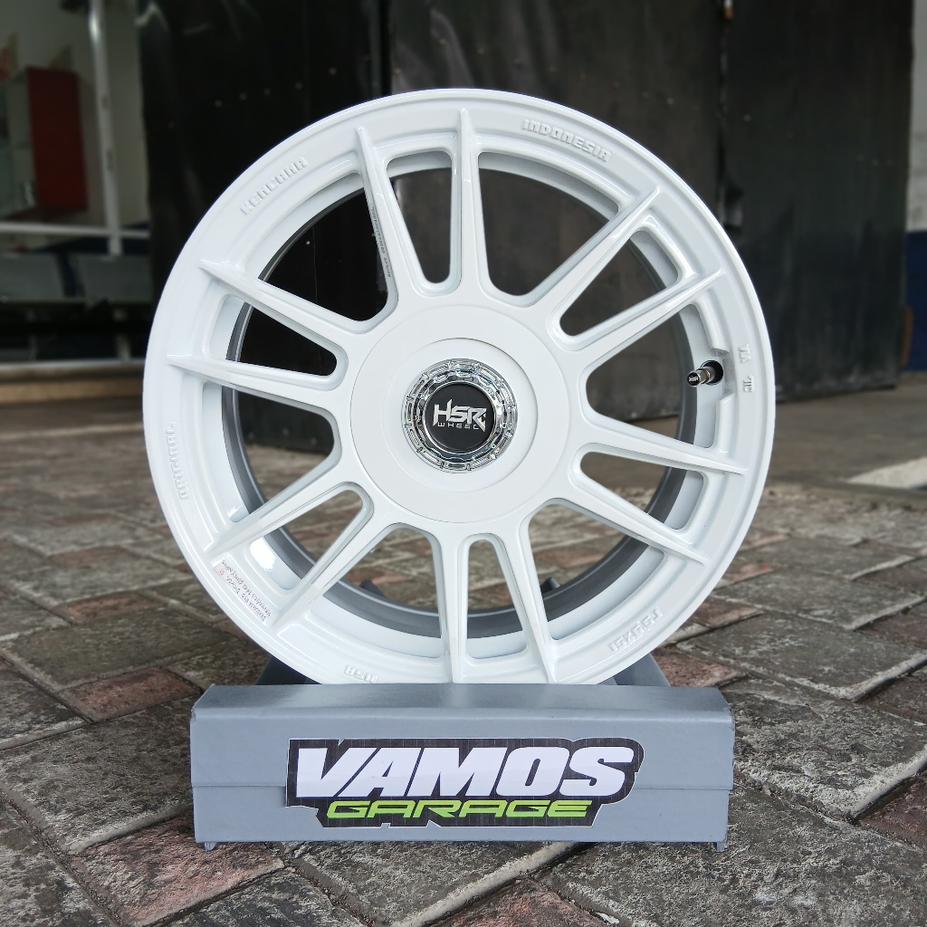 Velg Mobil Racing R15 KENCANA 1464 HSR R15 Lebar 6,5 Pelak Mobil Warna Putih