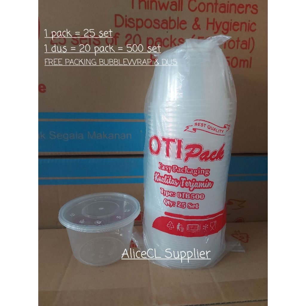 (500 set) Thinwall Bowl 500ml / Mangkok Plastik 500ml