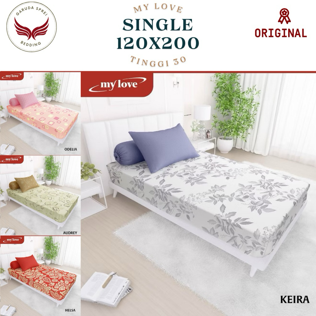 Sprei My love single 120x200 Tinggi 30