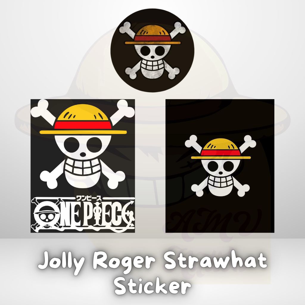 

VIRALL!! Stiker Jolly Roger One Piece II Mugiwara Kru II Vinyl