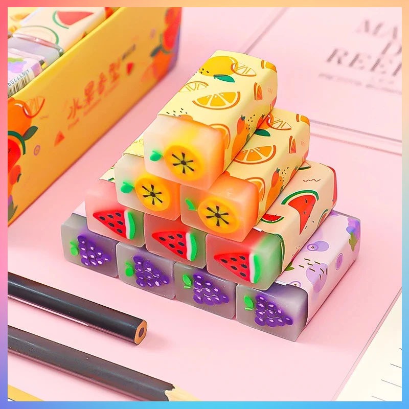 

Penghapus Karet Transparan Motif Buah dan Dino / Hapusan Pensil Bergambar Unik Lucu Dan Wangi Transparent Eraser Setip Karakter Perlengkapan ATK Alat Tulis Sekolah Anak Kantor Miczson