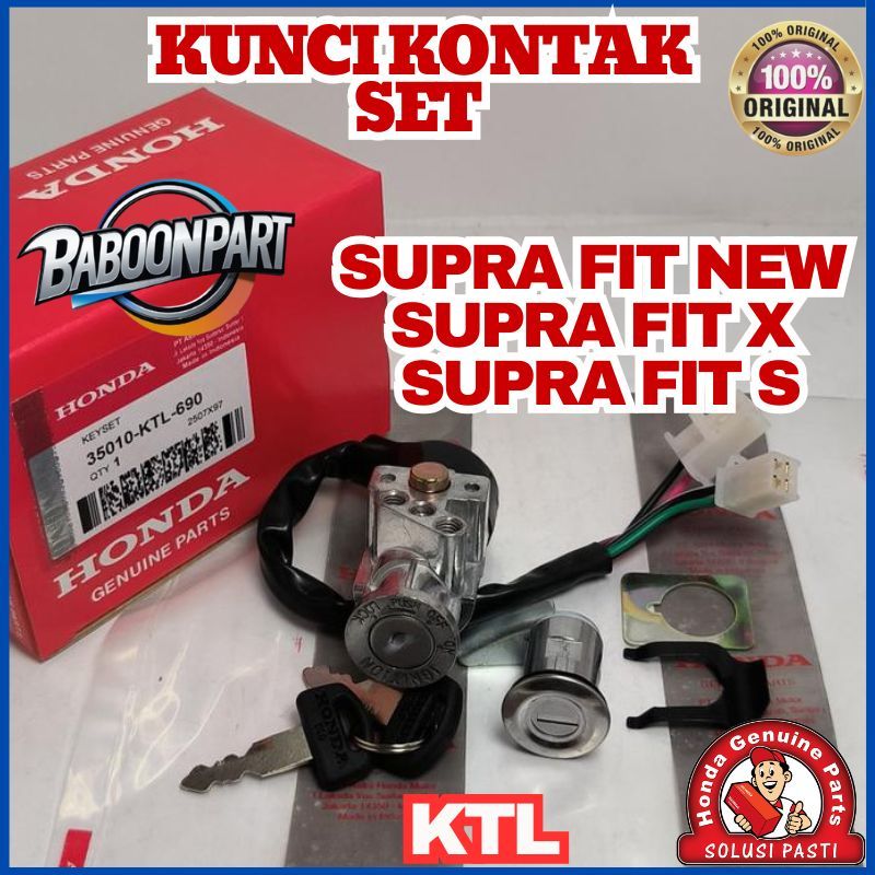 ORIGINAL KUNCI KONTAK ASSY KTL HONDA SUPRA FIT NEW, X & S