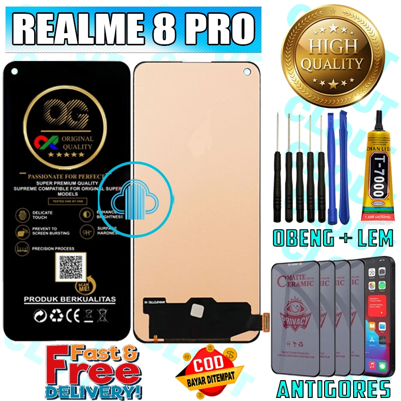 LCD TOUCHSCREEN REALME 8 PRO LAYARSENTUH PRO SERIES ORIGINAL ORI ALL MEREK FULLSET OEM
