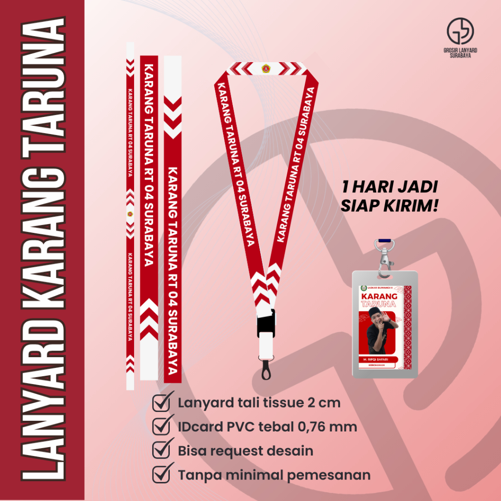 

LANYARD ID CARD KARANG TARUNA, HUT RI, PANITIA REQUEST TERMURAH