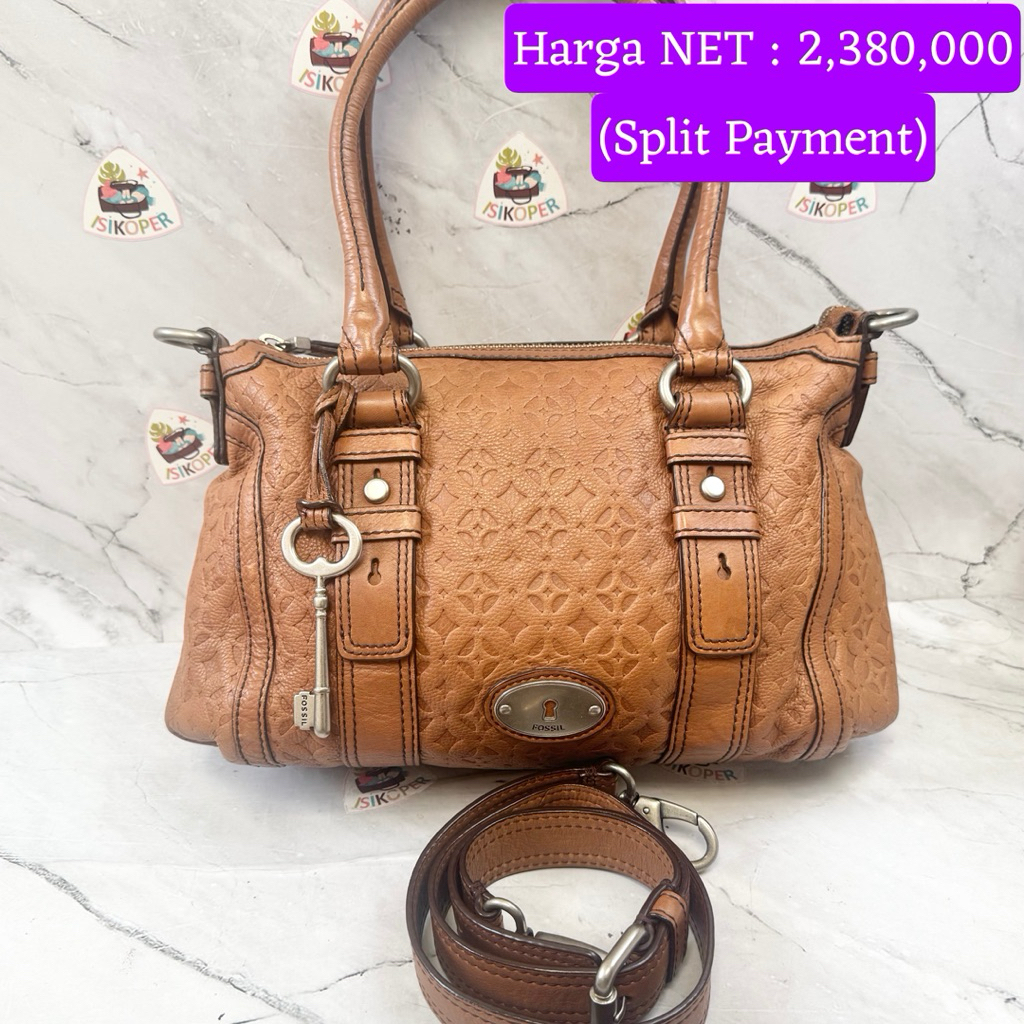 335 NET-Preloved Fossil Maddox Speedy Medium Embossed