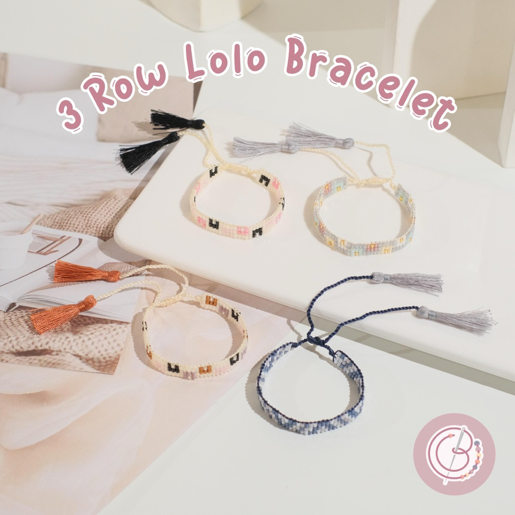 3 Row LOLO Bracelet - Gelang Handmade Gelang Mote Gelang Persahabatan Gelang Manik