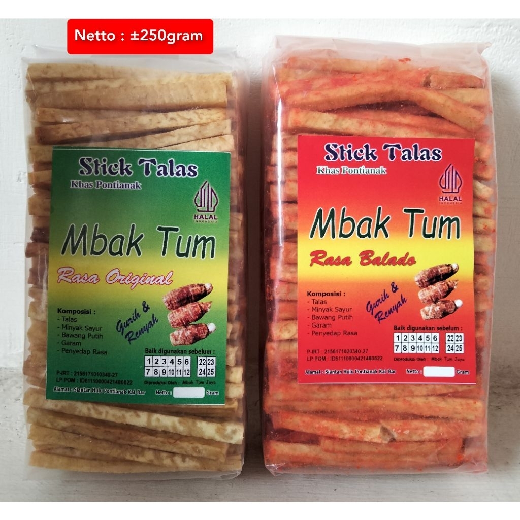Stick Talas Khas Pontianak / Stik Talas Mbak Tum / Snack Talas / Keripik Talas / Talas Pontianak / O