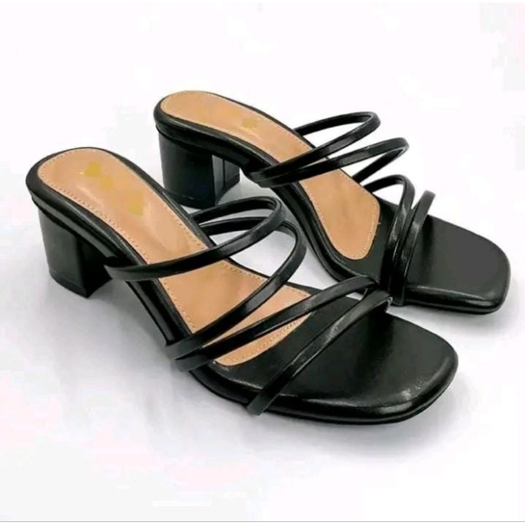 Cm07 sandal wanita sandal heells tali tinggi5 cm sandal wanita kekinian