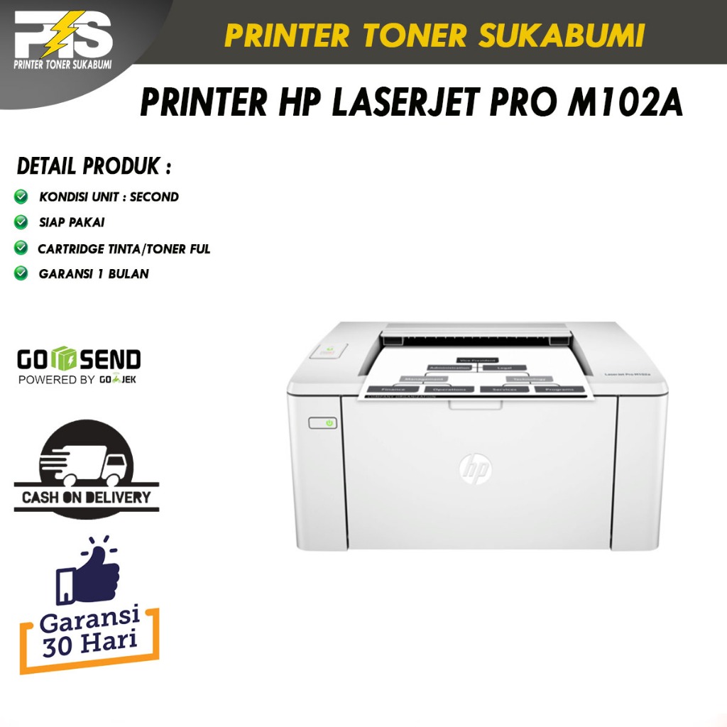 Printer HP LaserJet Pro M102a bergaransi