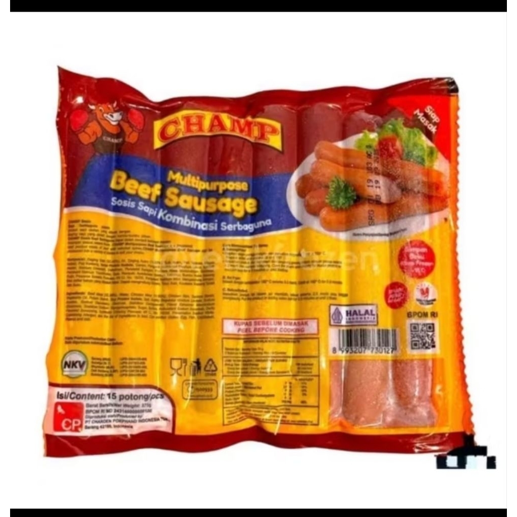 

sosis champ beef sausage 375 gr isi 15