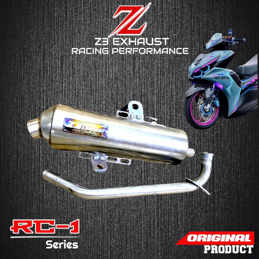 KNALPOT ORIGINAL Z3 EXHAUST RC-1 METIK KNALPOT MOTOR METIK NMAX AEROX VARIO PCX ADV