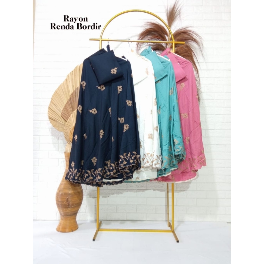 Mukena Rayon Bordir Renda Dewasa