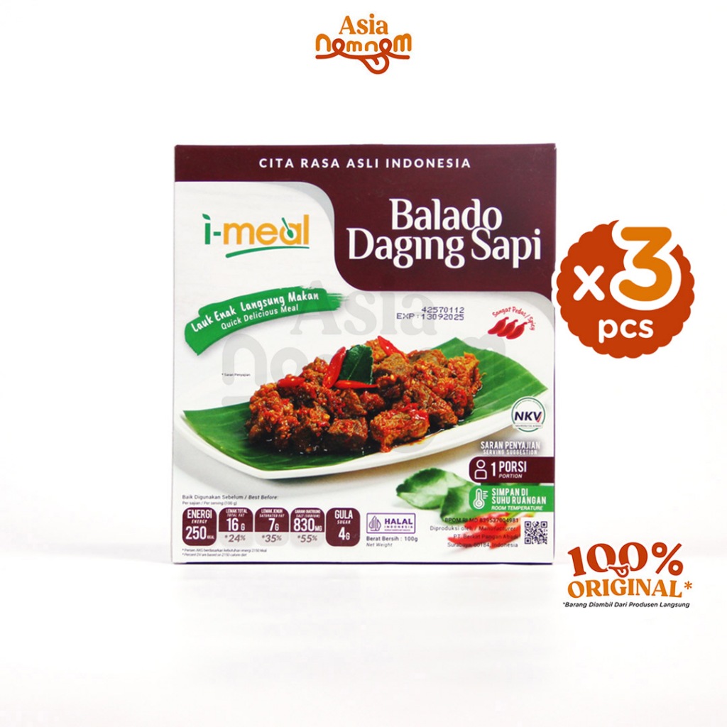 

I-meal makanan siap saji - balado daging sapi 100 g (EXP SEPT 2025)