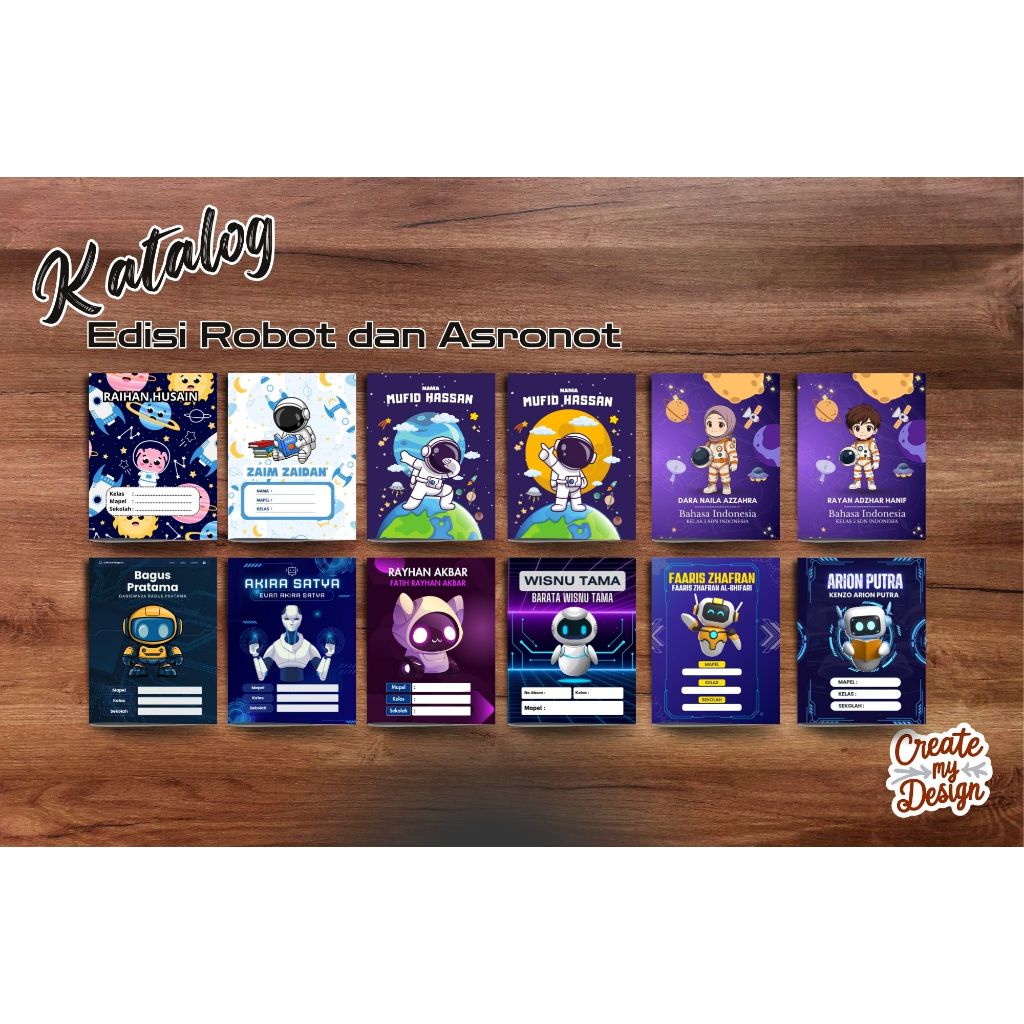 

Buku Tulis Custom edisi Robot dan Astronot