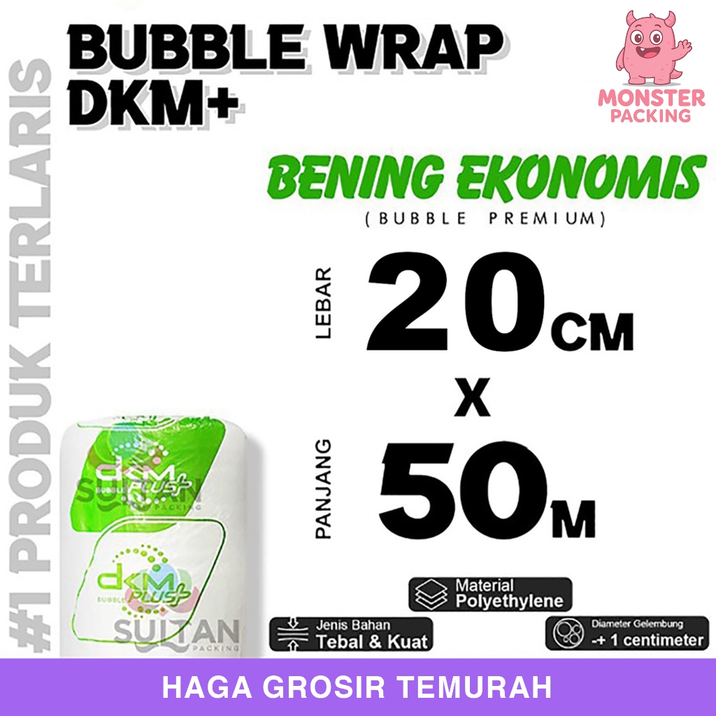 

Bubble Wrap 20cm x 50meter BENING EKONOMIS Bubblewrap TERMURAH / ROLL