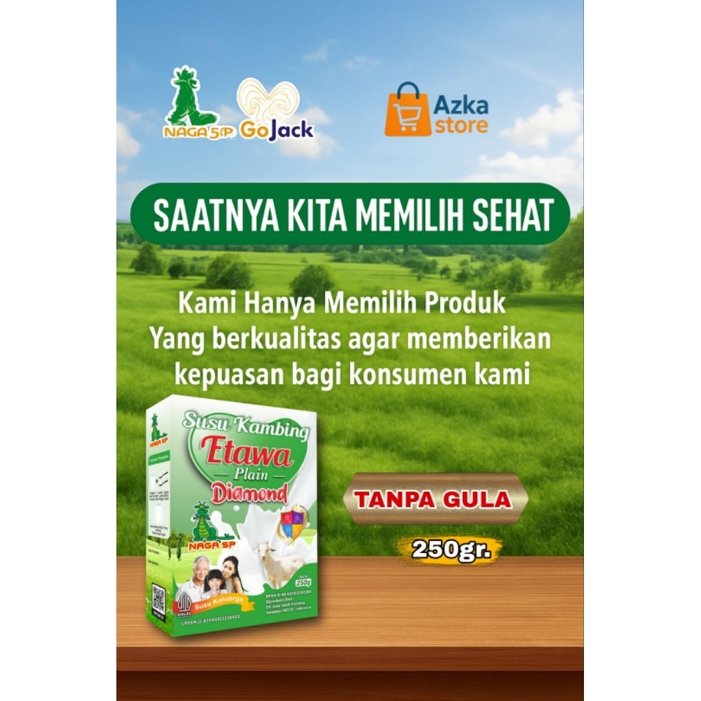 

TANPA GULA" Susu Kambing Etawa Naga Sp 250gr.