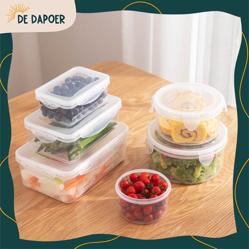 Food Container 1 Set Wadah Makanan Kulkas Piknik Tepak Makanan Transparan Fresh Box Bagus
