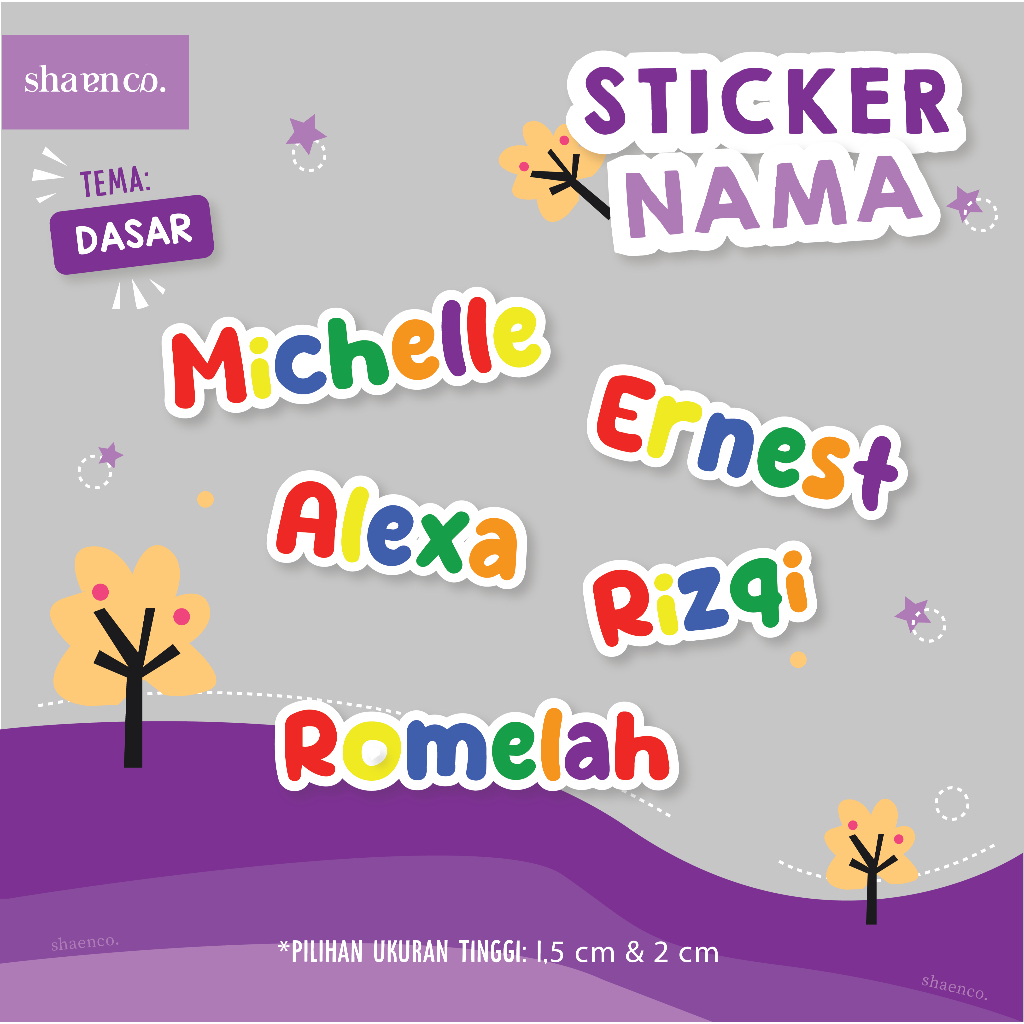 

STIKER LABEL BUKU SEKOLAH KANTOR NAMA ANAK LUCU CUSTOM TEMA DASAR