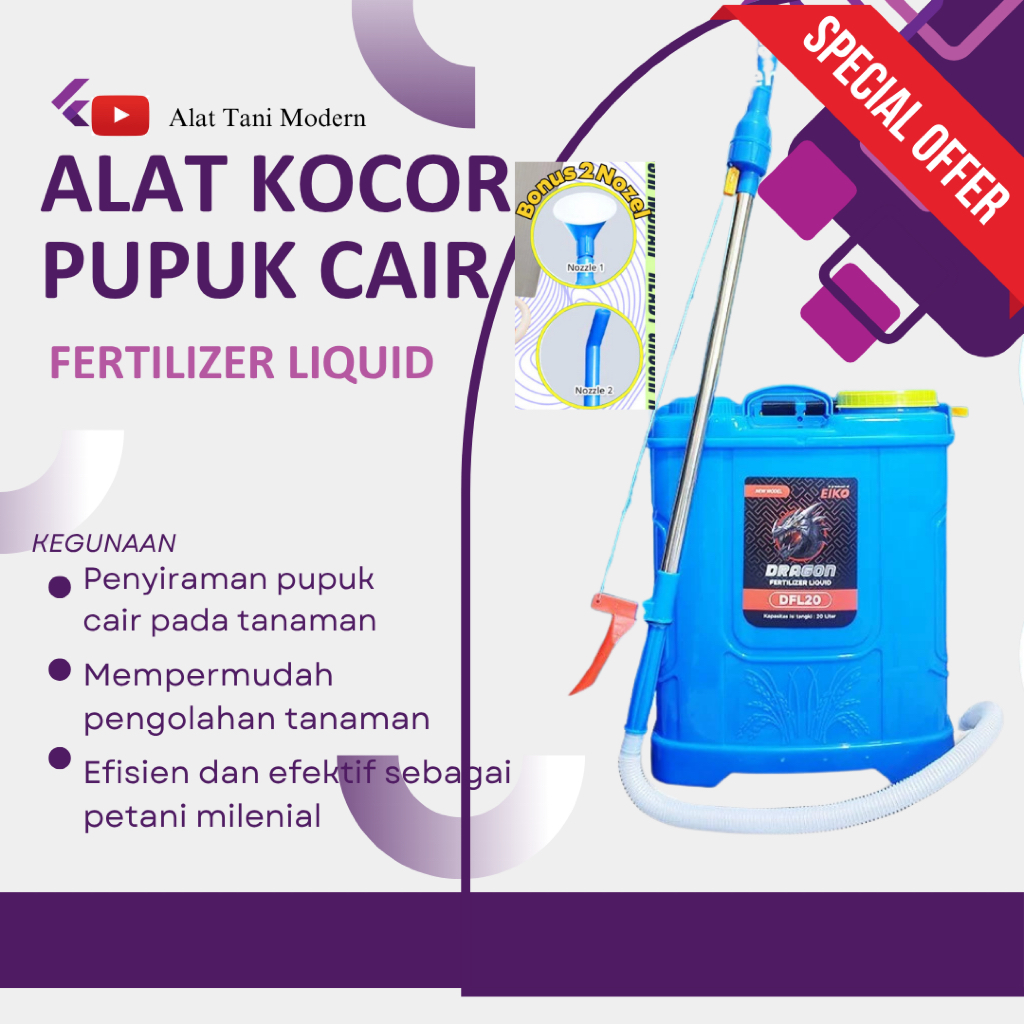 Alat Kocor Pupuk Cair 20 Liter Eiko Untuk Pertanian Sparepart Kocor Cair