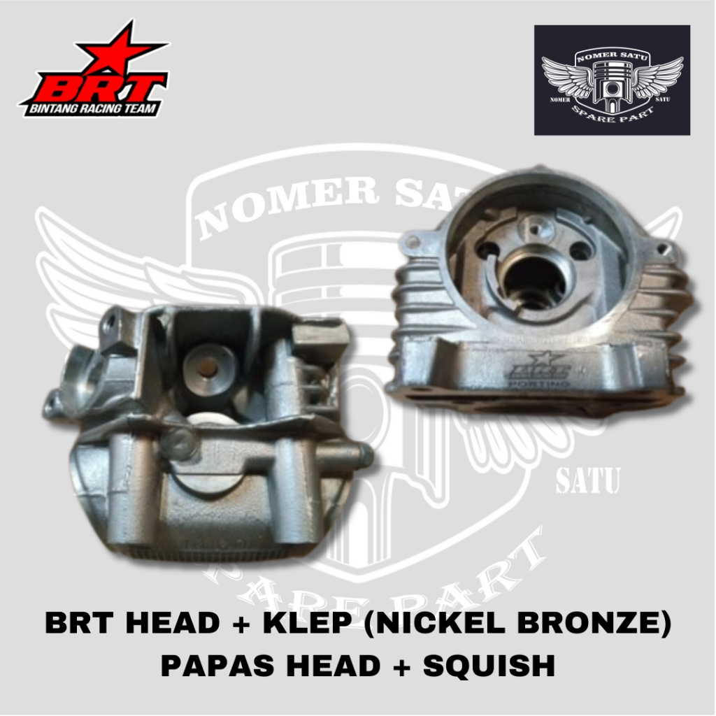 BRT HEAD SILINDER KOP KLEP CRF KLX NICKEL BRONZE PAPAS + SQUISH SET PORTING CNC ORIGINAL 100%