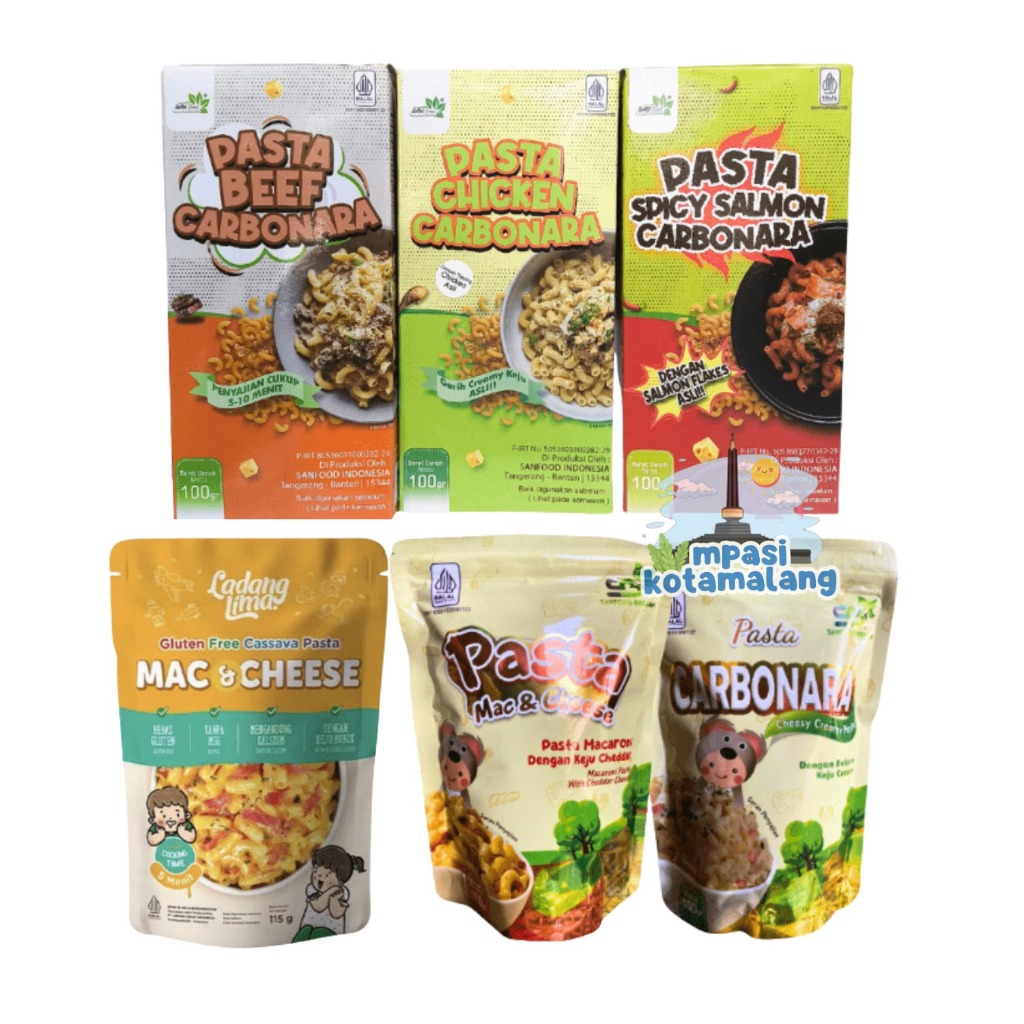 

LADANG LIMA SANFOOD PLUM BLUM CASSAVA PASTA / PASTA BOLOGNESE MAC N CHEESE CARBONARA/PASTA FUSILI GLUTEN FREE