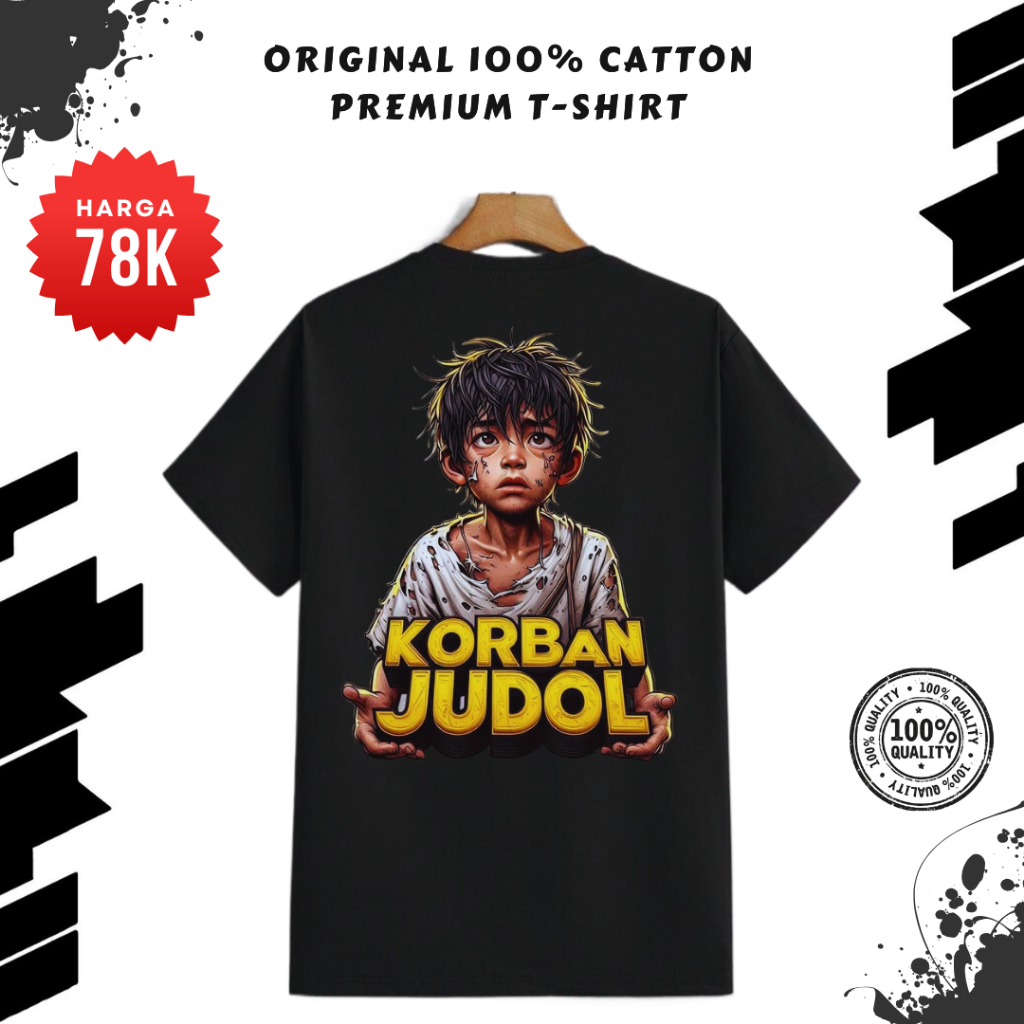 Zul Store Kaos KORBAN JUDOL Catton Premium