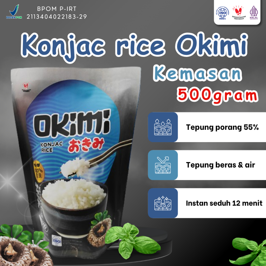

Okimi Beras Porang Kemasan 500gr
