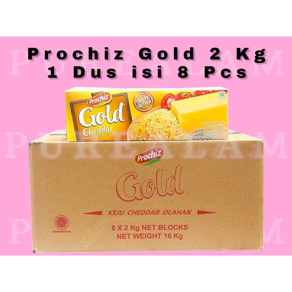 

Keju Prochiz Gold Cheddar 2kg 1 karton / 1 dus isi 8 pcs Murah banget