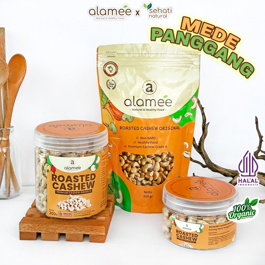 

Kacang Mede Mete Mente Cashew Panggang Roasted Oven Original Premium Grade A Utuh Matang Asli