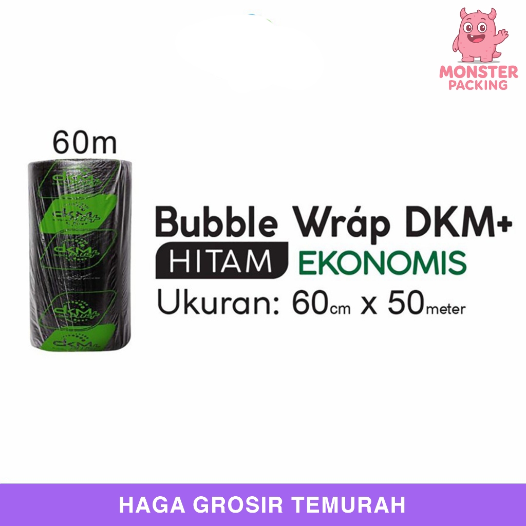 

Plastik Bubble Wrap Hitam Ekonomis 60cm x 50m DKM PLUS BUBBLEWRAP ROLL