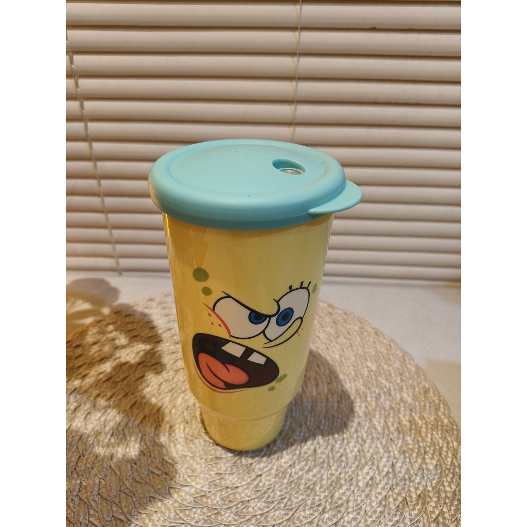 spongebob thumbler  tupperware import  rare langka