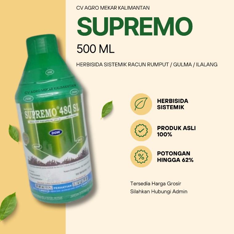 Supremo Herbisida Racun Rumput/Gulma/Ilalang Efektif 500 mL