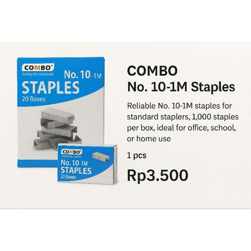 

Combo Staples No. 10-1M (Isi 20 Box) - 1 pcs
