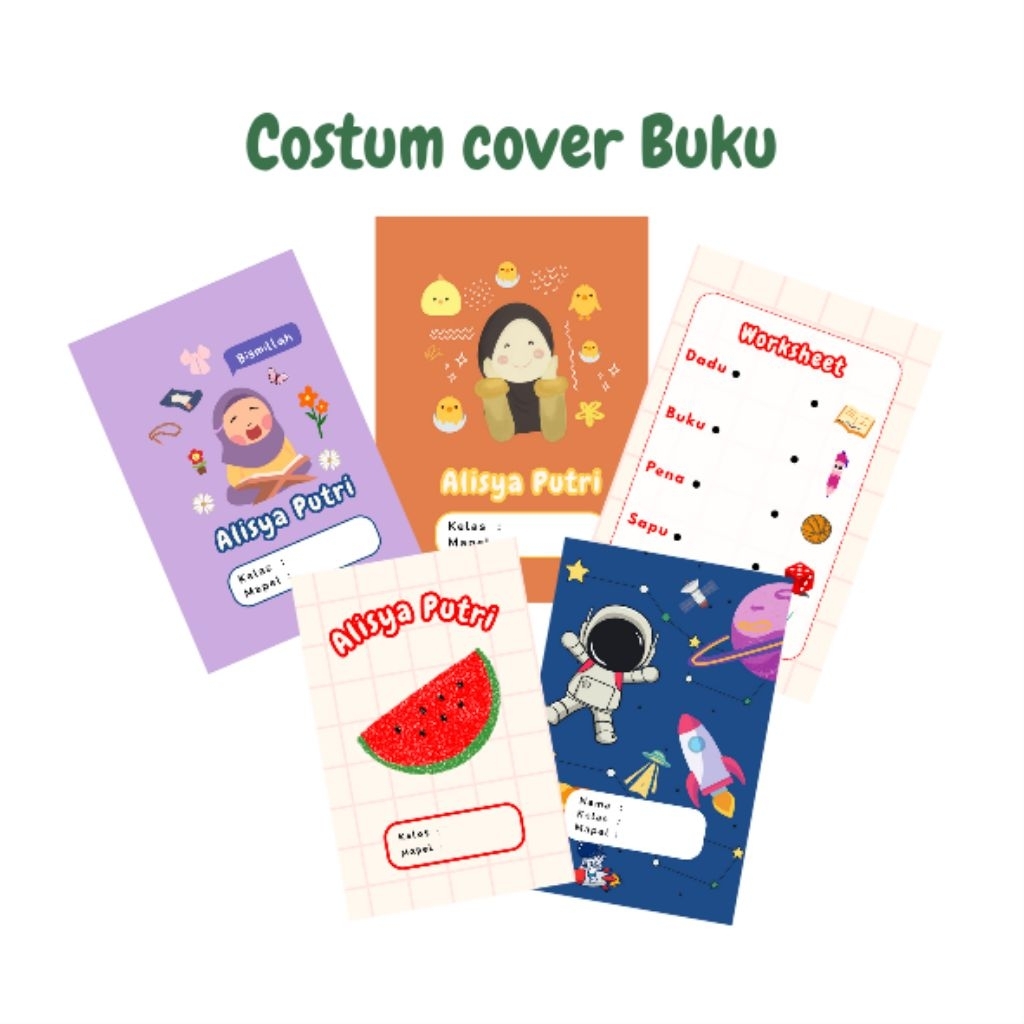 

Buku tulis costum Nama di cover ukuran A5/buku tulis costum