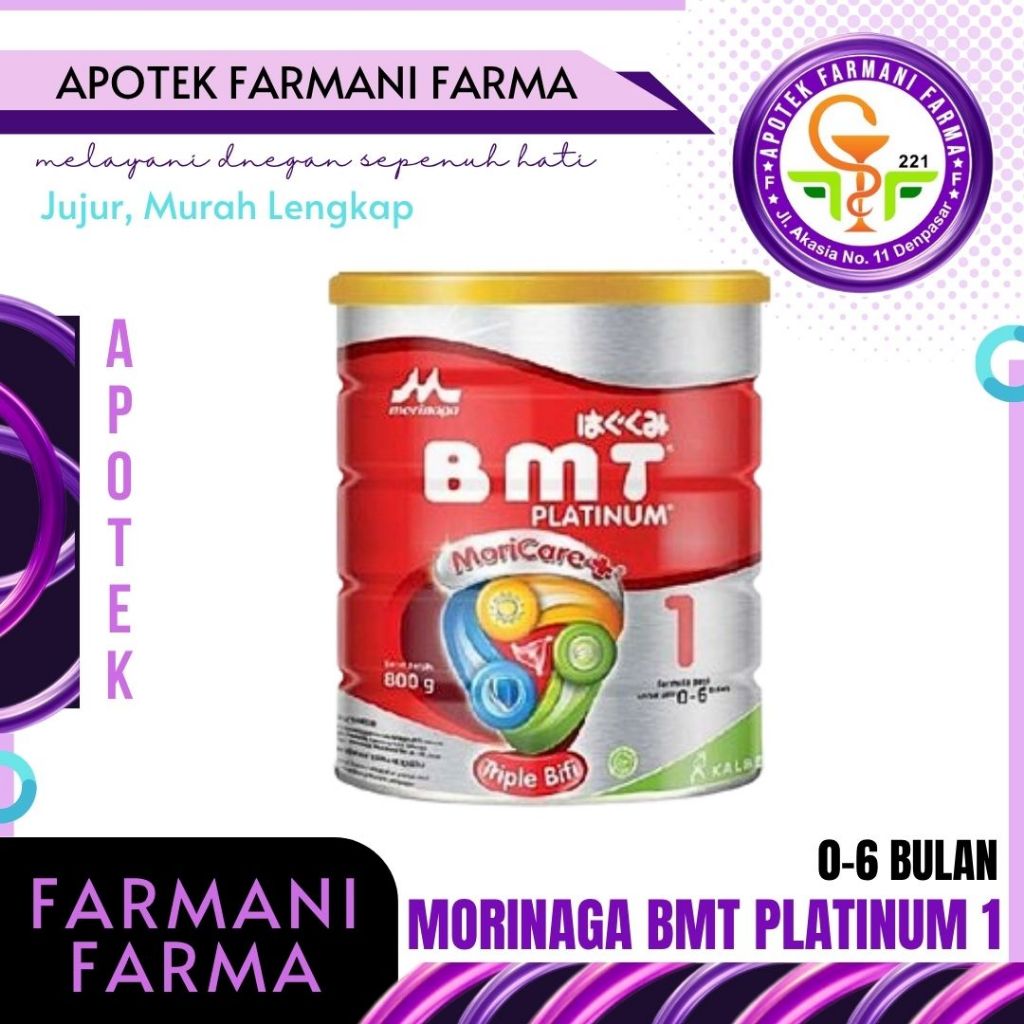 SUSU MORINAGA BMT PLATINUM 1 (USIA 0-6BULAN) / 400 GRAM / 800 GRAM / SUSU PERTUMBUHAN ANAK