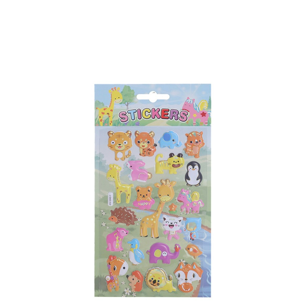 Mainan Anak Stiker Gambar 3D Hewan Assorted