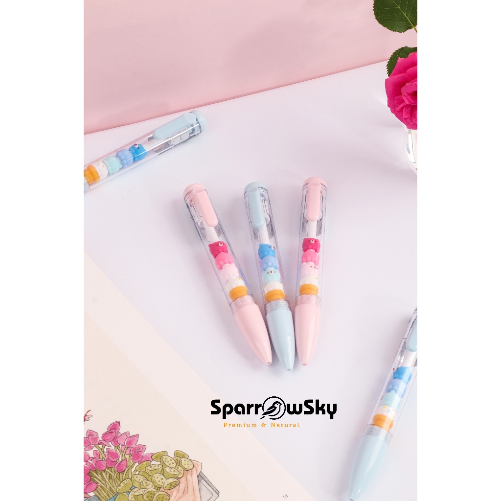 

SPARROW KUKI Pen Silikon / Silicone Pen / Pen Karakter Lucu Cantik BEAR ICE CREAM (8111)