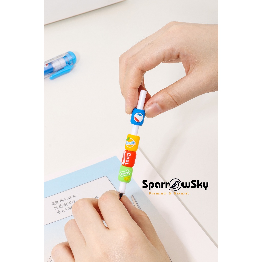 

SPARROW KUKI Pen Silikon / Silicone Pen / Pen Karakter Lucu Cantik SODA DRINK (8214)