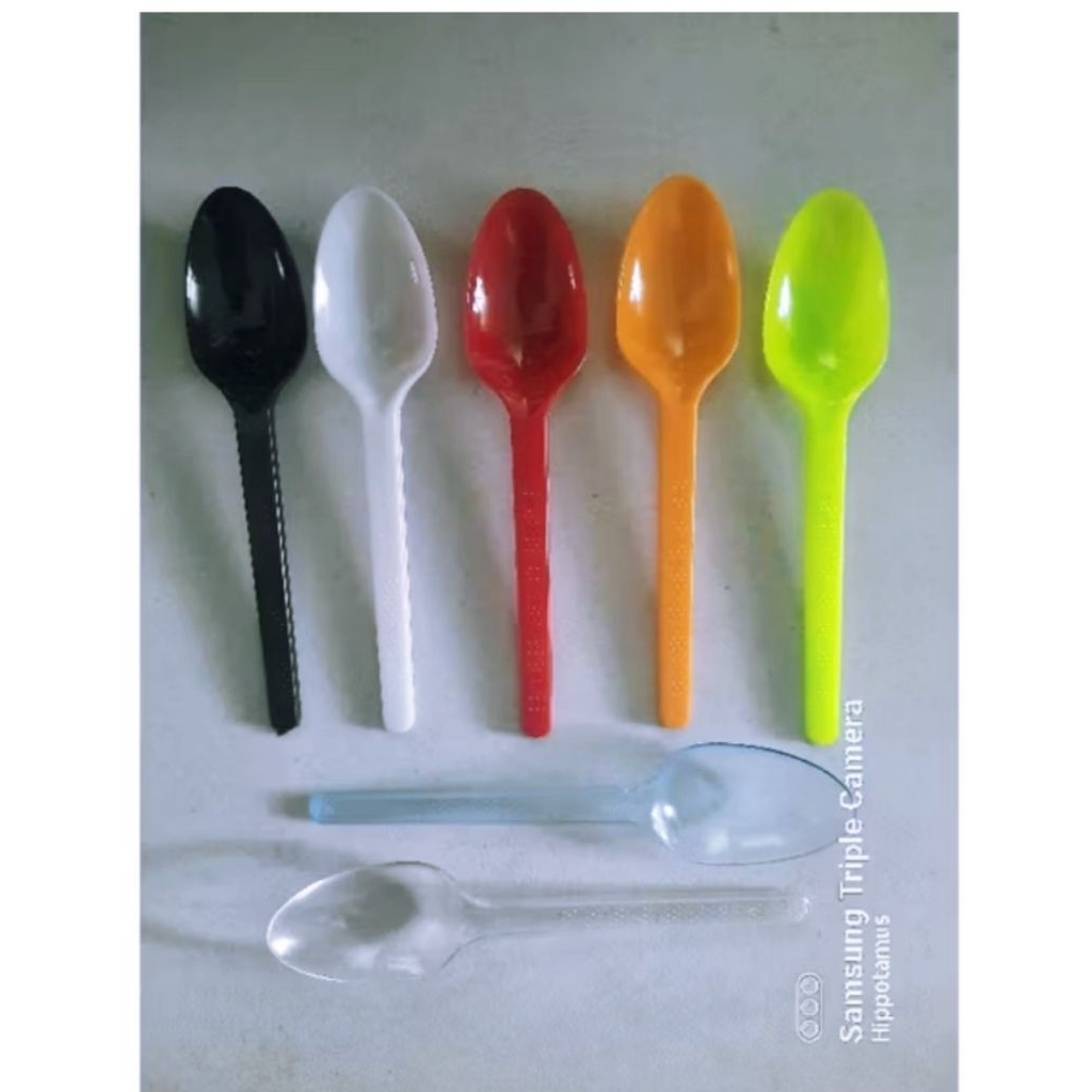 333 Sendok Teh Plastik Warna Sendok Kue Sendok Puding Sendok Eskrim Sendok Jelly